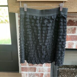 Kimchi Blue Elegant Black Ruffle Tiered Skirt size M
